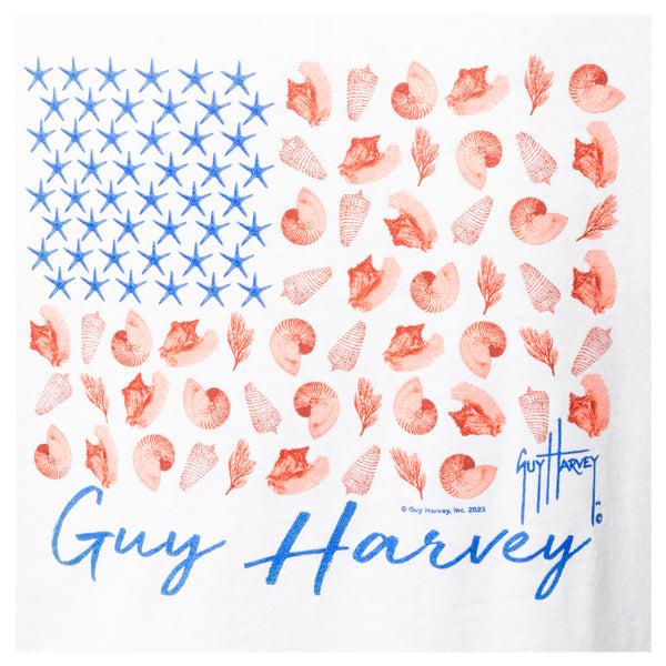 Guy Harvey Ladies Sea Flag Short Sleeve V-Neck T-Shirt