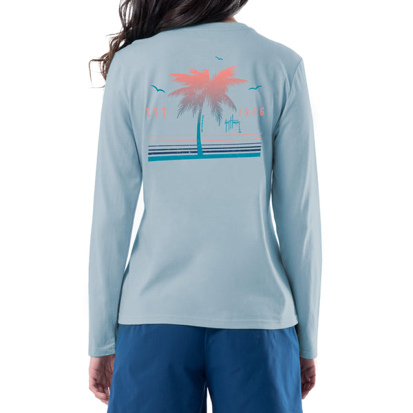 guy harvey Ladies Tropical Long Sleeve V Neck T-Shirt