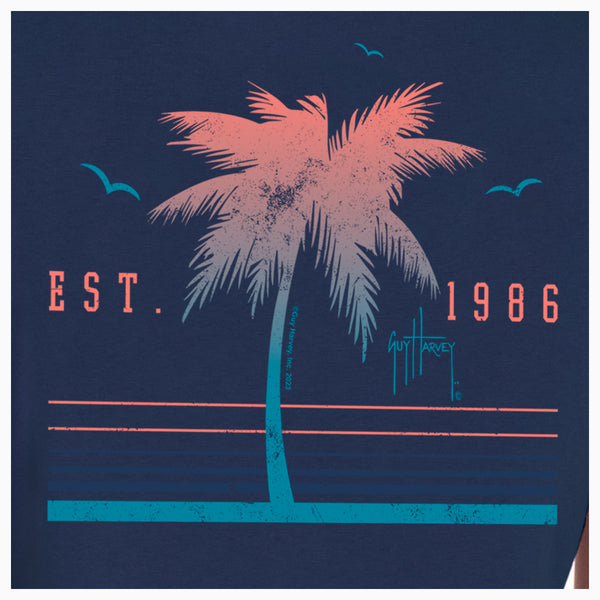 Guy Harvey Ladies Tropical Short Sleeve V-Neck T-Shirt