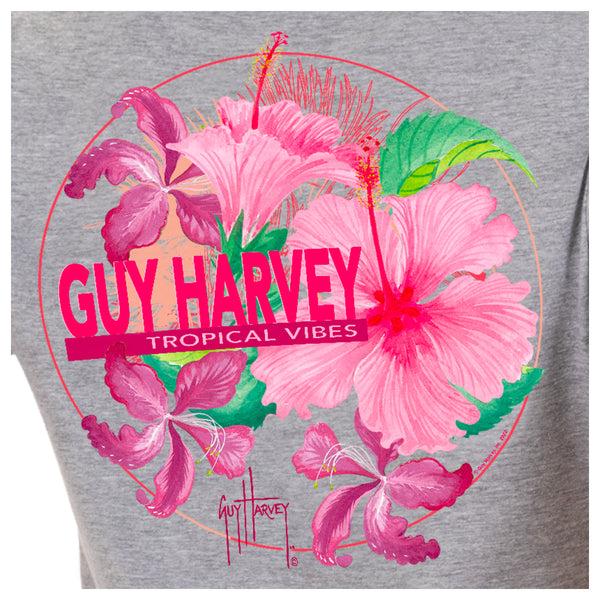 Guy Harvey Ladies Tropical Vibes Short Sleeve V-Neck T-Shirt