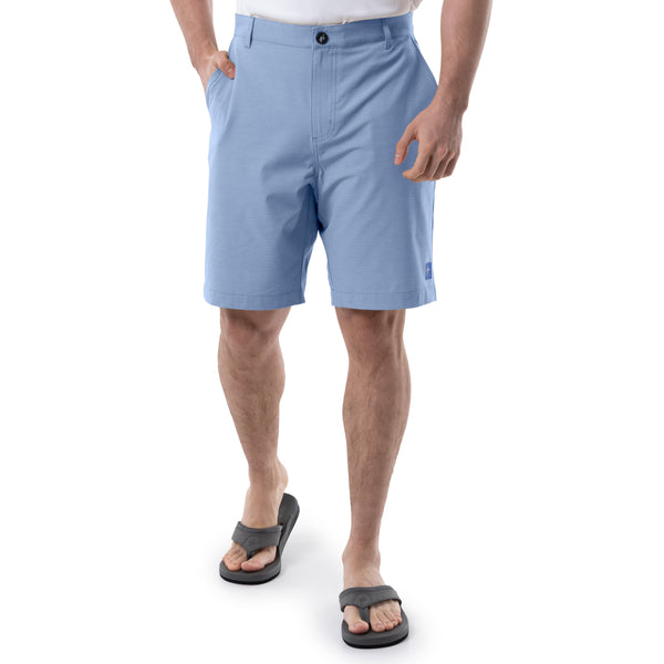 guy harvey Men's Blue Performance Hybrid Short 4-Way Stretch