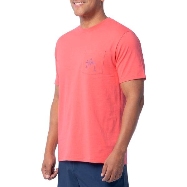Guy Harvey Men's Core Stencil Short Sleeve Pocket T-Shirt