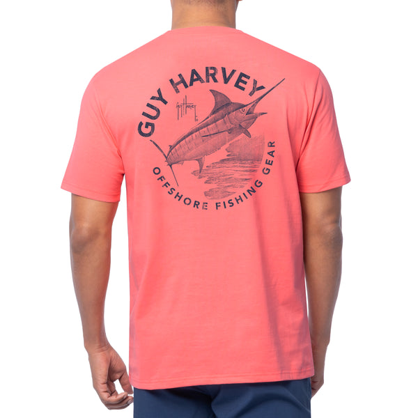 guy harvey Men's Core Stencil Short Sleeve Pocket T-Shirt