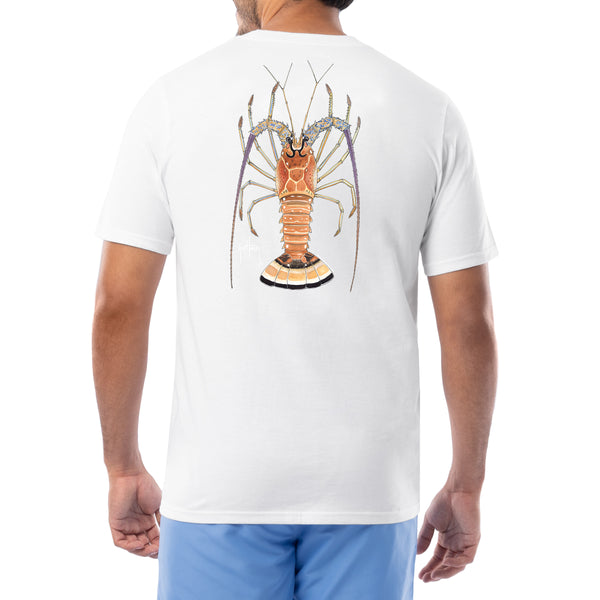 guy harvey Men's FL Lobster Short Sleeve Pocket T-Shirt
