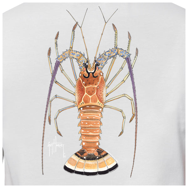 Guy Harvey Men's Florida Lobster Gray Short Sleeve T-Shirt