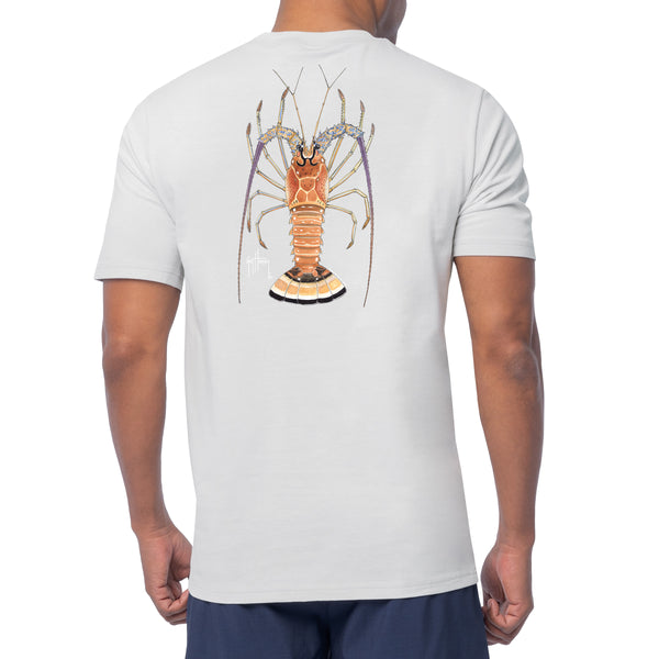 guy harvey Men's Florida Lobster Gray Short Sleeve T-Shirt