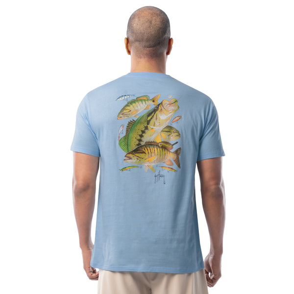 guy harvey Men's Freshwater Collage Lightweight Tee