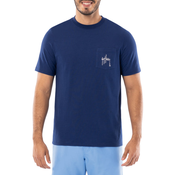 Guy Harvey Men's Grand Slam Short Sleeve Pocket T-Shirt
