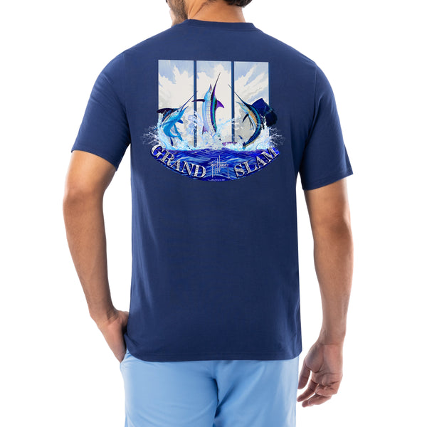 guy harvey Men's Grand Slam Short Sleeve Pocket T-Shirt