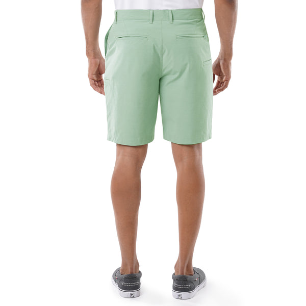 Guy Harvey Men's Green Performance Hybrid Short 4-Way Stretch