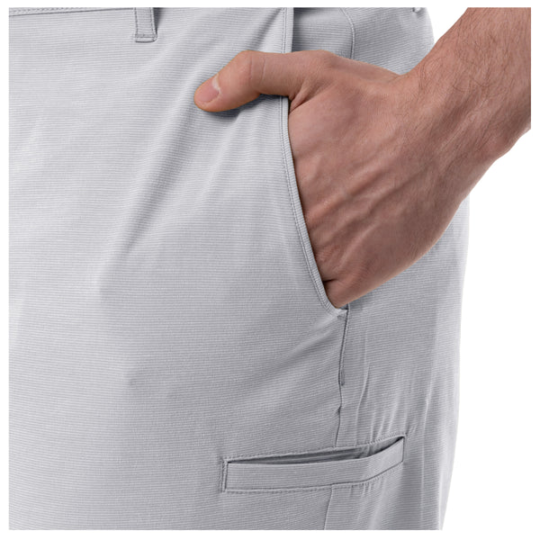 Guy Harvey Men's Grey Performance Hybrid Short 4-Way Stretch