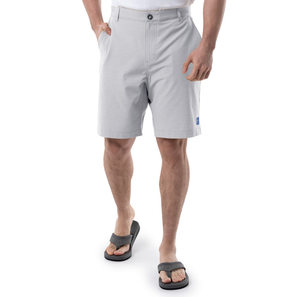 guy harvey Men's Grey Performance Hybrid Short 4-Way Stretch
