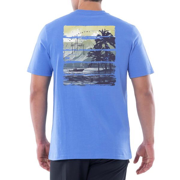 guy harvey Men's Horizon Short Sleeve Pocket T-Shirt