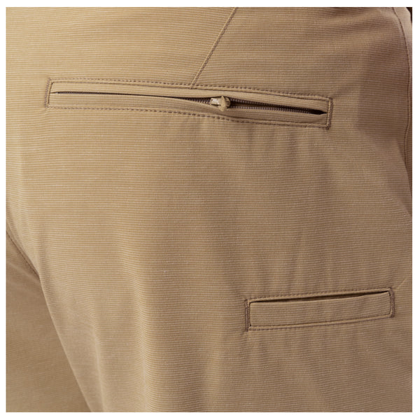 Guy Harvey Men's Khaki Performance Hybrid Short 4-Way Stretch