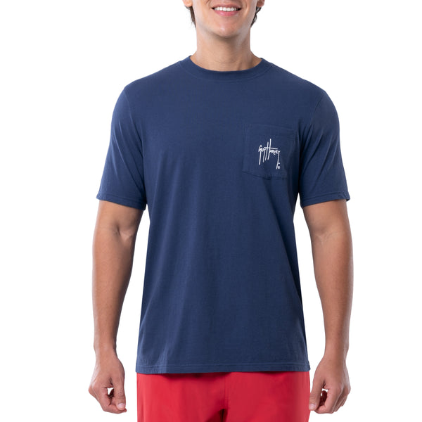Guy Harvey Men's Lighthouse Short Sleeve Pocket T-Shirt