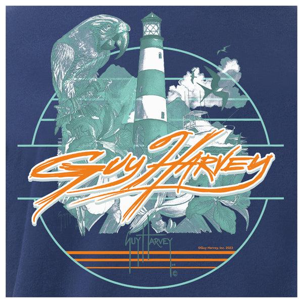 Guy Harvey Men's Lighthouse Short Sleeve Pocket T-Shirt