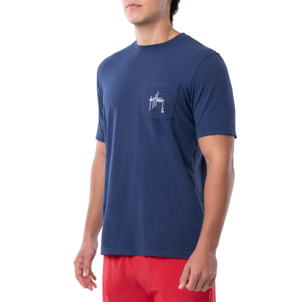 Guy Harvey Men's Lighthouse Short Sleeve Pocket T-Shirt