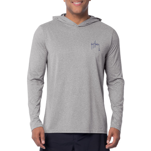 Guy Harvey Men's Lobster Key Long Sleeve Performance Hoodie