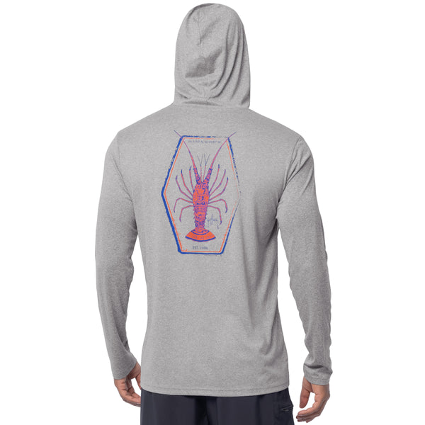 guy harvey Men's Lobster Key Long Sleeve Performance Hoodie