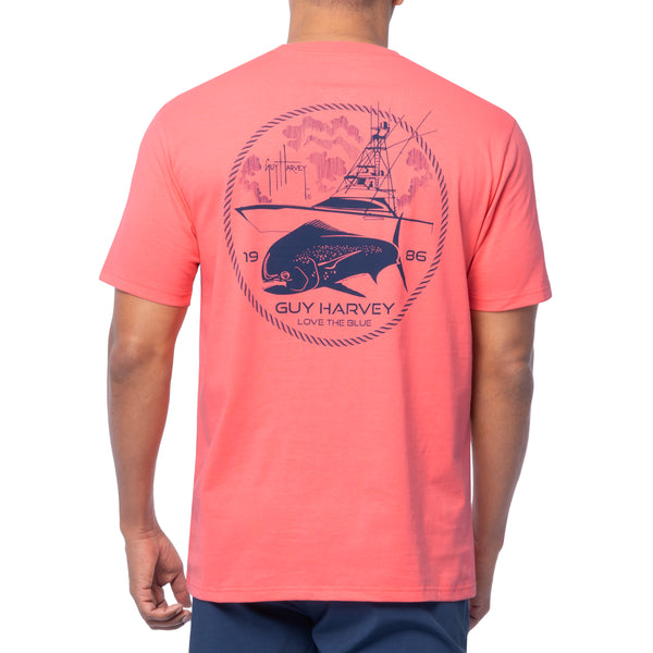 guy harvey Men's Mahi Chasers Short Sleeve Pocket T-Shirt