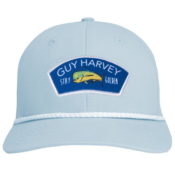 Guy Harvey Men's Mahi Mahi Stay Golden Rope Snapback