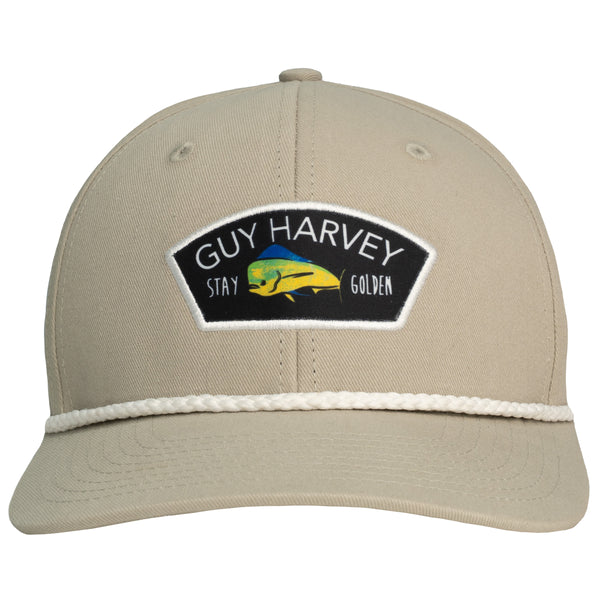 Guy Harvey Men's Mahi Mahi Stay Golden Rope Snapback