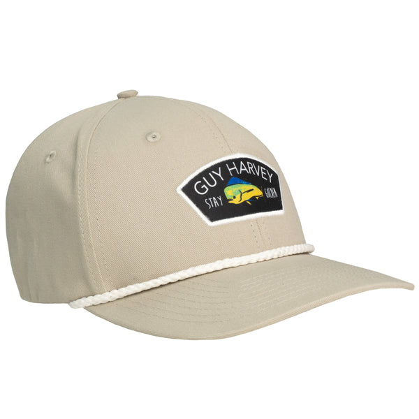 guy harvey Men's Mahi Mahi Stay Golden Rope Snapback