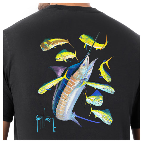 Guy Harvey Men's Marlin Dorado Short Sleeve Pocket T-Shirt