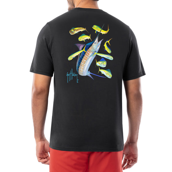 guy harvey Men's Marlin Dorado Short Sleeve Pocket T-Shirt