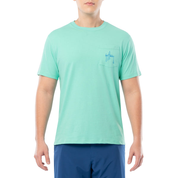 Guy Harvey Men's Marlin Springs Short Sleeve Pocket T-Shirt