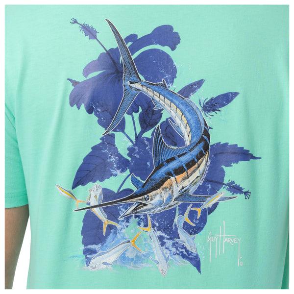 Guy Harvey Men's Marlin Springs Short Sleeve Pocket T-Shirt