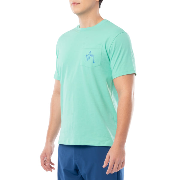 Guy Harvey Men's Marlin Springs Short Sleeve Pocket T-Shirt
