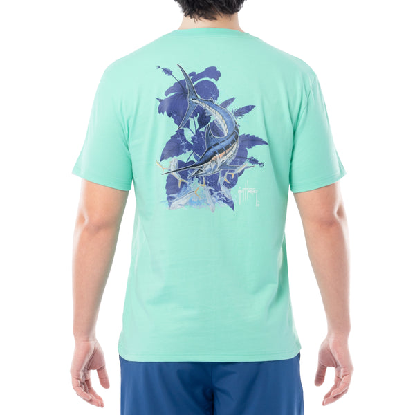 guy harvey Men's Marlin Springs Short Sleeve Pocket T-Shirt