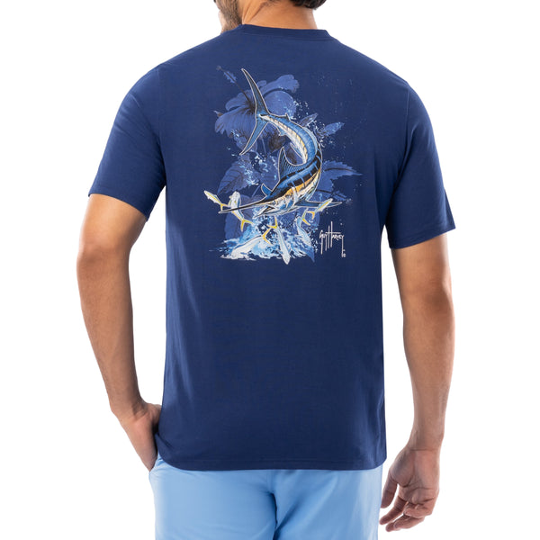 guy harvey Men's Marlin Springs Short Sleeve Pocket T-Shirt
