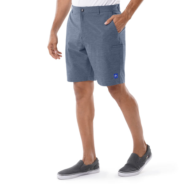 Guy Harvey Men's Navy Performance Hybrid Short 4-Way Stretch