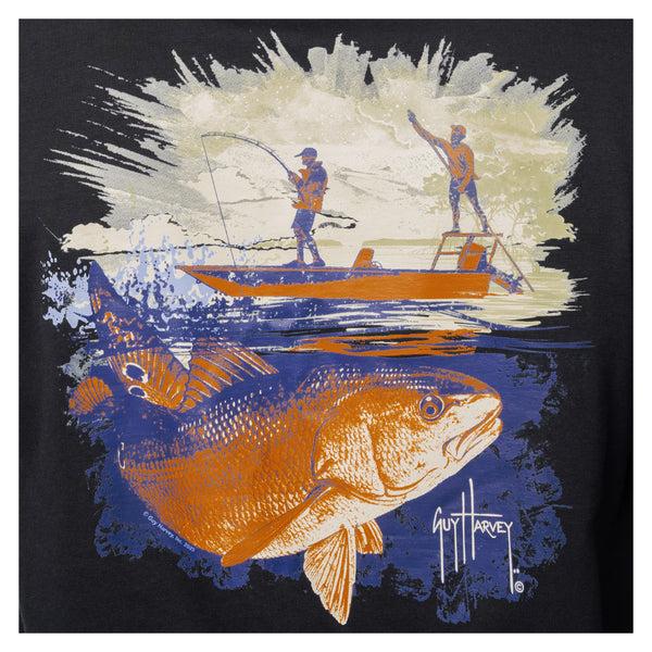Guy Harvey Men's Redfish Tailing Long Sleeve T-Shirt