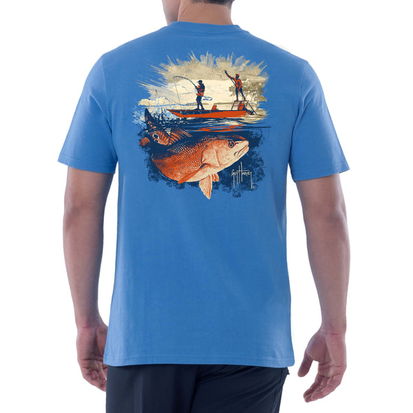 guy harvey Men's Redfish Tailing Short Sleeve T-Shirt