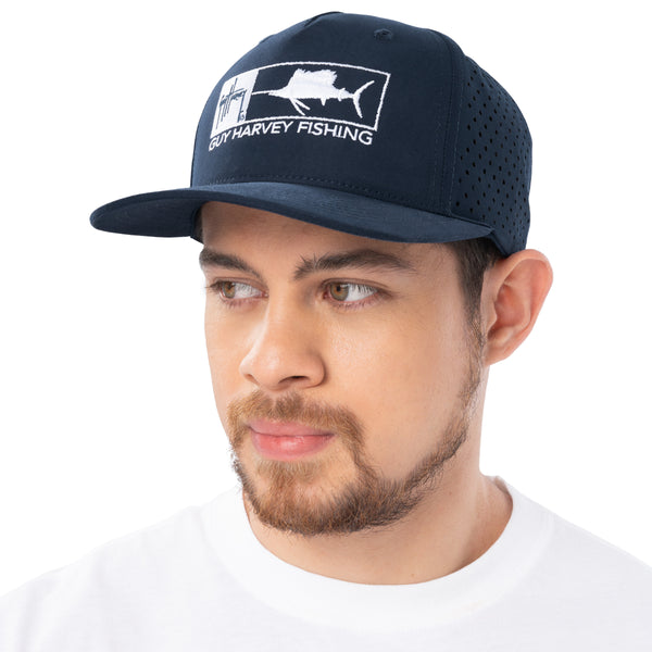 Guy Harvey Men's Sailfish Perforated Performance Snapback