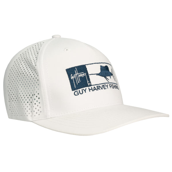 guy harvey Men's Sailfish Perforated Performance Snapback
