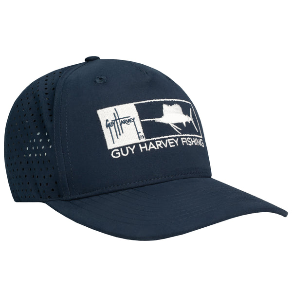 guy harvey Men's Sailfish Perforated Performance Snapback