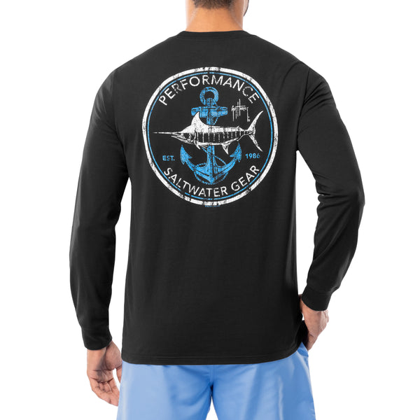 guy harvey Men's Saltwater Core Long Sleeve T-Shirt