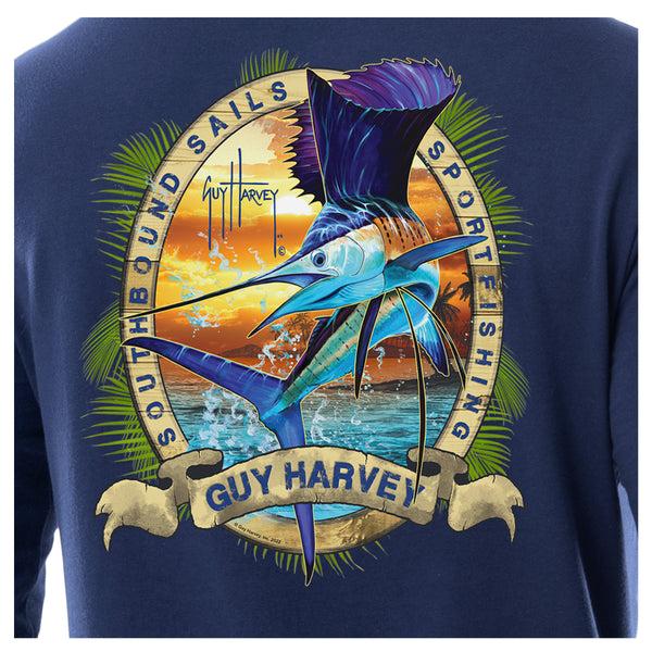 Guy Harvey Men's Southbound Sails Long Sleeve T-Shirt