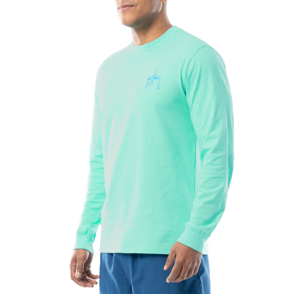 Guy Harvey Men's Species Silos Green Long Sleeve T-Shirt