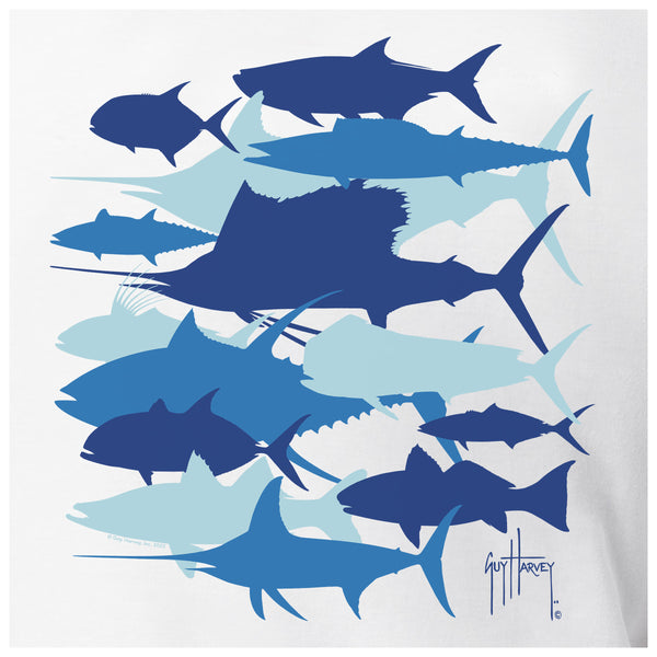 Guy Harvey Men's Species Silos Short Sleeve Pocket T-Shirt