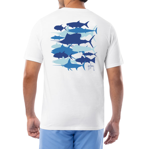 guy harvey Men's Species Silos Short Sleeve Pocket T-Shirt