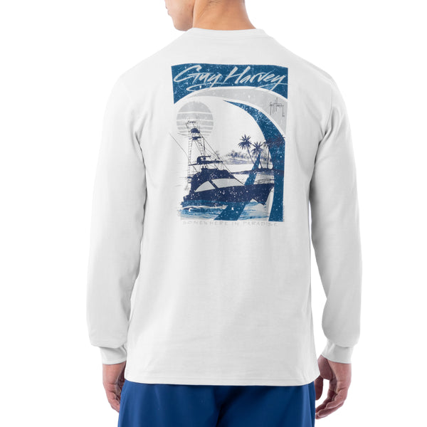 guy harvey Men's Sunset Paradise Long Sleeve T-Shirt
