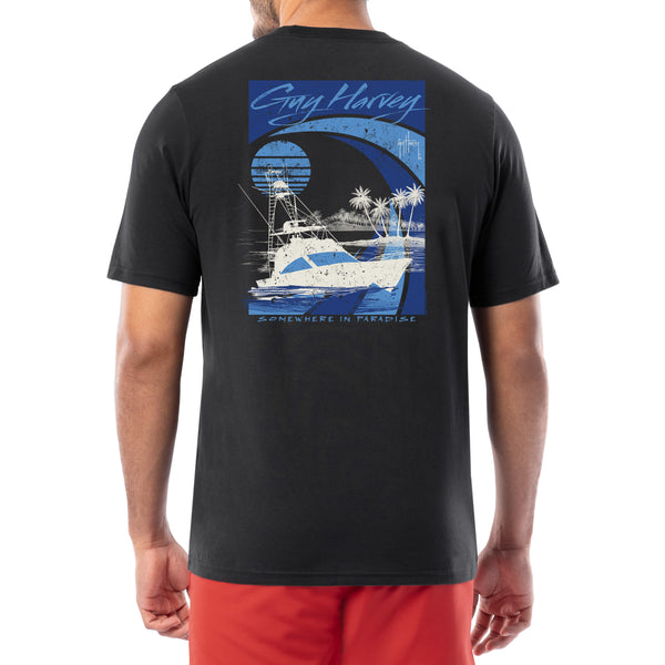 guy harvey Men's Sunset Paradise Short Sleeve Pocket T-Shirt