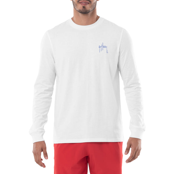 Guy Harvey Men's Sunset Silhouette Long Sleeve T-Shirt