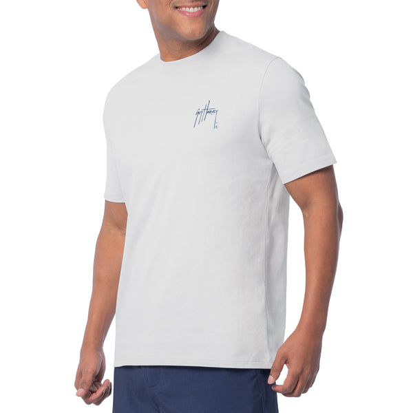 Guy Harvey Men's Tonal USA Gray Short Sleeve T-Shirt