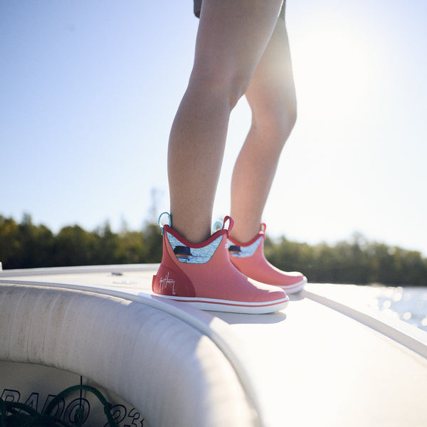 Guy Harvey Women's Coral Sailfish 6 In Ankle Deck Boot